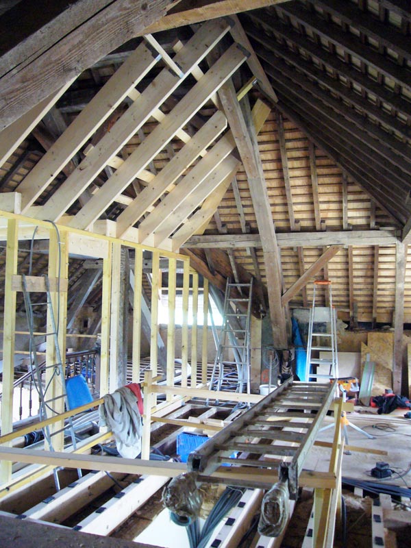 Photo ossature d'une maison en bois